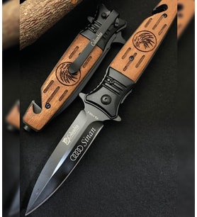 Kişiye Özel İsimli Columbia Araç Baskılı Kurtarma Çakısı Police FS-1102-2 20.5 CM Paslanmaz Kamp Cep Av Bıçağı (Çok Renkli)