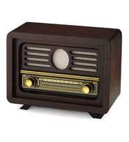 BLUETOOTH, USB, FM RADYO ÖZELLİKLİ NOSTALJİK RADYO + ŞARJLI PİL+ ADAPTÖR