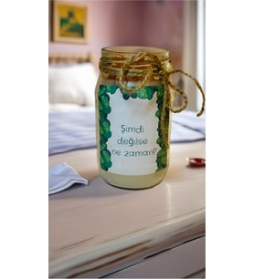 BİG TREE KAVANOZ MUM (Yeşil)