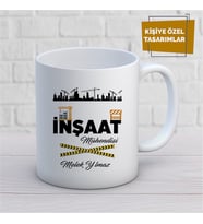 Kişiye Özel İsim Yazılabilir İnşaat Mühendisi Kupa Bardak