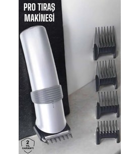 Mey İthalat® 4 Taraklı Profesyonel Şarjlı Saç ve Sakal Kesme Tıraş Makinesi Seti