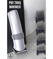 Mey İthalat® 4 Taraklı Profesyonel Şarjlı Saç ve Sakal Kesme Tıraş Makinesi Seti