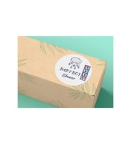 Erkek Bebek Partisi Sticker Baby Boy Mat Etiket Baby Shower Serisi 4 Cm (40 Adet)