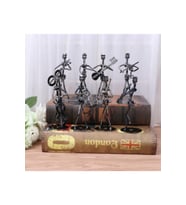 cosy home gift 8 Adet Metal Müzisyen Seti Müzik Orkestrası Biblo Dekorasyon