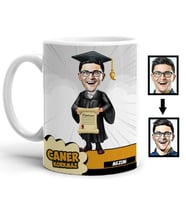 Kişiye Özel Diplomalı Öğrenci Karikatürlü Kupa Bardak