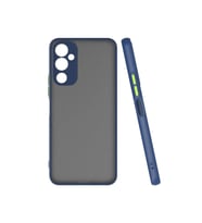 Vendas Tecno Pova 4 Uyumlu Mara Serisi Arkası Mat Renkli Hux Silikon Kılıf (Lacivert)