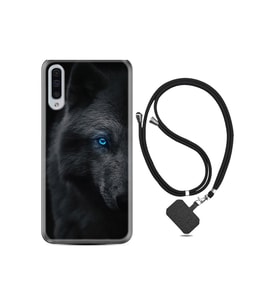 Samsung Galaxy A70 Kılıf Resimli Desenli Silikon Boyun Askılı Dark Wolfs 1834