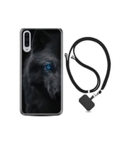 Samsung Galaxy A70 Kılıf Resimli Desenli Silikon Boyun Askılı Dark Wolfs 1834