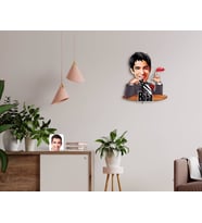 BK Gift Kişiye Özel Godfather Baba Karikatürlü Ahşap Duvar Saati-6 (Beyaz)