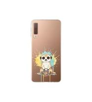 Samsung Galaxy A7 2018 ile Uyumlu Splash Mirket Tasarımlı Şeffaf Silikon Kılıf