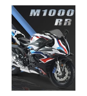 Işıklı BMW M1000 RR 1:9(25cm) ölçek Diecast Motosiklet Model Oyuncak
