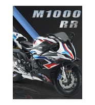 Işıklı BMW M1000 RR 1:9(25cm) ölçek Diecast Motosiklet Model Oyuncak