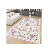 Rovigo Home Dijital Baskı Yıkanabilir Kaymaz Taban Salon Halısı RVG0168-SD478 (Krem)