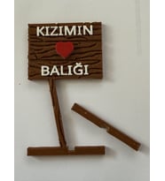 Sezen Akvaryum Dekoru - Kızımın Balığı Yazısı