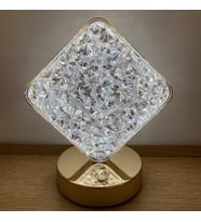 LW-25 Şarjlı Kare Kristal Elmas Masa Lambası Dokunmatik Romantik Akrilik Led Gece Lambası