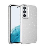 Samsung Galaxy A35 Uyumlu Kılıf Kamera Korumalı Simli Lüks Zore Koton Kapak (Beyaz)