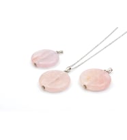 HAKİKİ DOĞAL PEMBE KUVARS KOLYE UCU 1.KALİTE 010