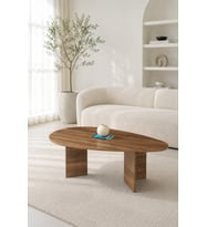 Ceviz Orta Sehpa Sabit Oval Flap 80x140cm