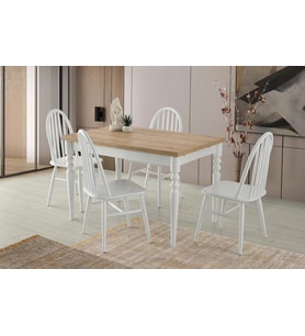 Didim Ada Açılır Mutfak Masa Sandalye Takımı 80x120