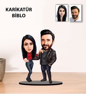 Kisiye Özel Sevgili Evli Karikatür Biblo KB8