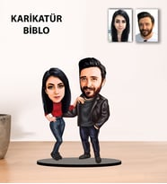 Kisiye Özel Sevgili Evli Karikatür Biblo KB8