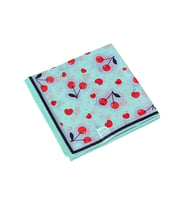 Valino Soft Pamuk Çocuk Desenli Eşarp 70x70 cm (Açık Yeşil)