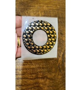 ÜTÜ İLE YAPIŞAN DESENLİ O HARFİ ARMA TRANSFER BASKI 6X6 CM