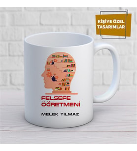 Kişiye Özel İsim Yazılabilir Felsefe Öğretmeni Kupa Bardak