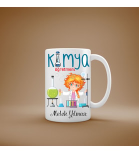kimya öğretmeni özel tasarım kupa bardak