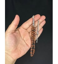 KAHVERENGİ OBSİDYEN TAŞI DOĞALTAŞ TESBİH KÜRE KESİM 8 MM T-554 (Çok Renkli)
