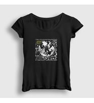 Presmono Kadın Siyah Utilitarian Napalm Death T-Shirt 389358tt