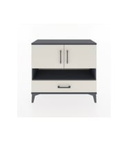 Arges Şifonyer 3 Raflı Tek Çekmeceli 2 Kapaklı 88x30x80 Antrasit-Aytaşı