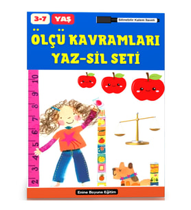 Okul Öncesi Ölçü Kavramları YAZ-SİL Seti (3-7 Yaş)