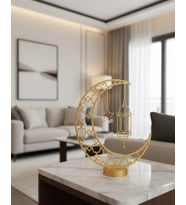 3D Hilal Cami Dekor Özel Baskı 20X20 Cm Şık Masa Üstü