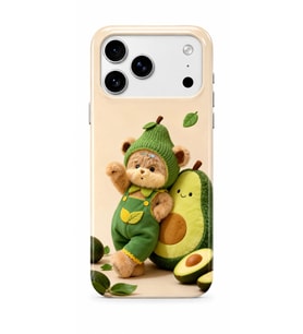 iPhone 17 Pro Max Tiny Bear Collection Çift Katmanlı Essential Tough Telefon Kılıfı