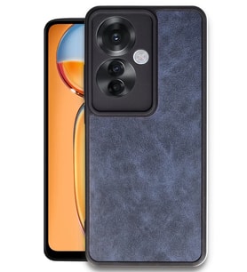 Newface Oppo Reno 11F Kılıf Aras Deri Kapak - Lacivert