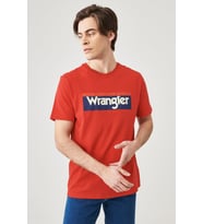 W7H4D3XWO Wrangler Erkek Baskılı Bisiklet Yaka Regular Fit T-Shirt Red (Kırmızı)