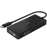 Belkin Multiport Usb-C Adaptörü (Vga, Dvi, 4K Hdmi, 4K Displayport Özellikli Usb-C Video Adaptörü), (Çok Renkli)