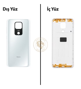 Xiaomi Redmi Note 9 Kutup Beyazı Arka Pil Kapağı Batarya Kapağı Lazer Kesim Back Cover