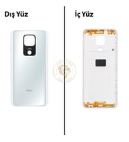 Xiaomi Redmi Note 9 Kutup Beyazı Arka Pil Kapağı Batarya Kapağı Lazer Kesim Back Cover