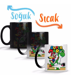 Süper Mario E Yoshi Sihirli Kupa Bardak Porselen