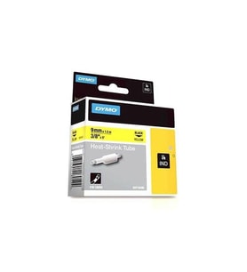 Dymo Rhinopro Isıyla Küçülen Şerit 9 Mm x 1.5 Metre Sarı/Siyah