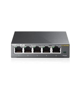 Tp-Link TL-SG105E 5 Port 10-100-1000 Mbps Easy Smart Switch Çelik Kasa