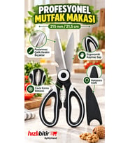 ByMyHand Paslanmaz Çelik Plastik Saplı Çok Amaçlı Mutfak Makası