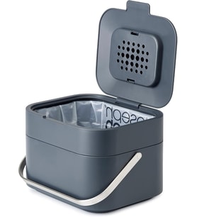 Joseph 30015 Stack 4 Organik Atık Kabı, Plastik, 23,5 X 19,7 X 16,1 Cm, Grafit, 23.5X19.7X16.1 Cm