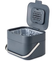 Joseph 30015 Stack 4 Organik Atık Kabı, Plastik, 23,5 X 19,7 X 16,1 Cm, Grafit, 23.5X19.7X16.1 Cm