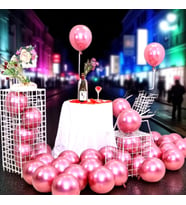 ULTRA YÜKSEK KALİTE 50ADET PEMBE KROM BALON AYNALI BALON PARLAK BALON METALİK BALON KROM PEMBE BALON