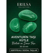 Sertifikalı Aventurin Taşı Kütle (Tekli) – Doğal Bolluk ve Şans Taşı 30-35 mm (Çok Renkli)