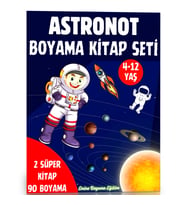Astronot Boyama Kitap Seti (90 Süper Boyama)