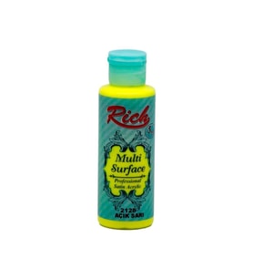 Rıch Akrilik Boya Multi Surface 120 Cc Açık Sarı 120-2128 (Karışık)